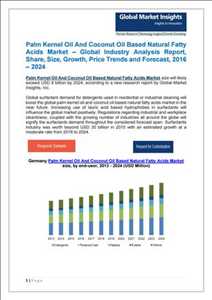 글로벌 팜 커널 오일 및 코코넛 오일 기반 천연 지방산 시장 수요